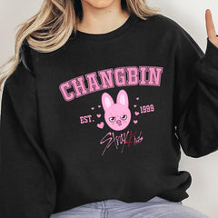 Cute Kpop Member Graphic Print Sweatshirt