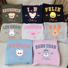 Cute Kpop Member Graphic Print Sweatshirt