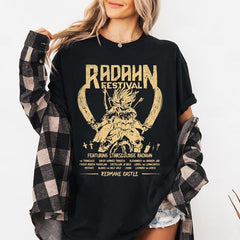 Unisex Game Pattern Washed Loose T-Shirt