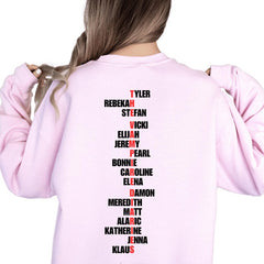 Women's TVD Characters List Sweatshirt