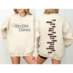 Women's TVD Characters List Sweatshirt