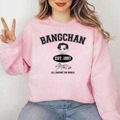Cute KPOP Member Cartoon Printed Sweatshirt
