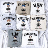 Cute KPOP Member Cartoon Printed Sweatshirt
