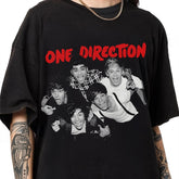 1D Graphic Black Cotton T-shirt
