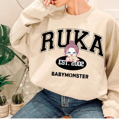 BabyMonster Kpop Ruka Print Sweatshirt