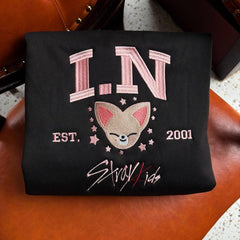 SKZ Inspired Embroidered Crew Neck Sweatshirt