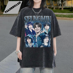 Vintage Seungmin Graphic Cotton Washed T-Shirt