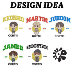 Aesthetic CORTIS Logo Embroidered Crewneck Sweatshirt