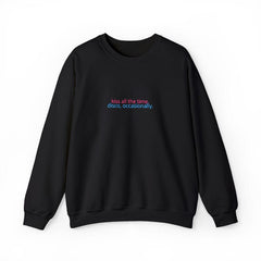 Kiss All The Time Disco Occasionally Embroidered Sweatshirt