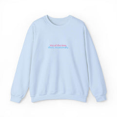 Kiss All The Time Disco Occasionally Embroidered Sweatshirt
