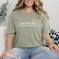 Kiss All The Time. Disco Occasionally. Letter T-Shirt