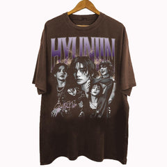 Vintage Hyunjin Graphic Cotton Washed T-Shirt