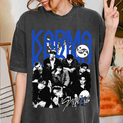 SKZ Karma Poster Graphic Crewneck T-Shirt