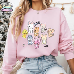 SKZ Graffiti Printed Crewneck T-Shirt Top