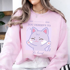 ANITEEZ Quotes Print Crewneck Sweatshirt