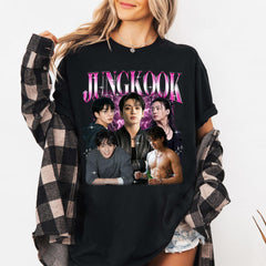 Jungkook Collage Poster Crewneck T-Shirt