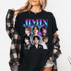 Jimin Collage Poster Crewneck T-Shirt