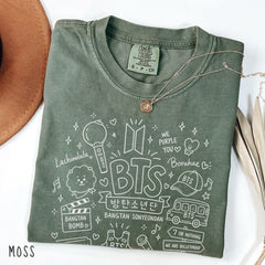 BANGTAN Graffiti Printed Aesthetic Tee