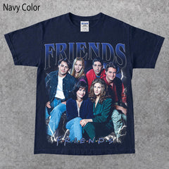 Vintage Friends Poster Washed Unisex T-Shirt