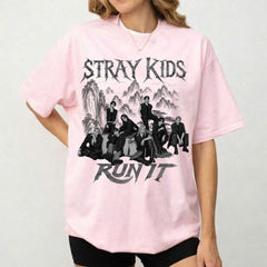 SKZ World Tour Run It Graphic Aesthetic T-Shirt