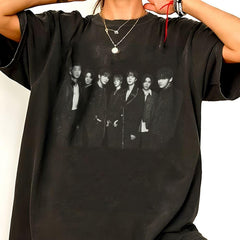 Vintage Bangtan Poster Unisex Washed T-shirt