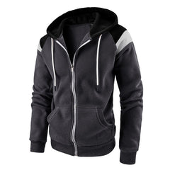 Men's Color Block Casual Drawstring Sports Hoodie