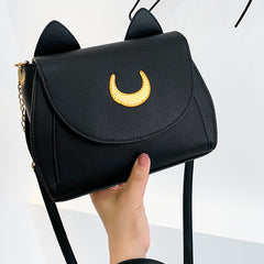 Women's Single Shoulder Moon Cat Bag