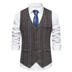Retro Vintage Single Breasted Men's Suit Vest
