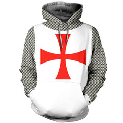 Mens's Knights Templar 3D Printed Cosplay Hoodie