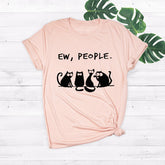 Women's Cat Ew People Loose Short Sleeved T-shirt