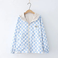 Trendy Reversible Hooded Spring Baseball Jacket