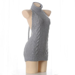 Sexy Pullover Backless Virgin Killer Sweater