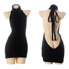 Sexy Pullover Backless Virgin Killer Sweater