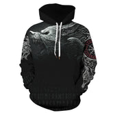 Unisex Animal Digital Printed Long Sleeved Hoodie
