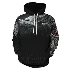 Unisex Animal Digital Printed Long Sleeved Hoodie