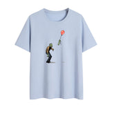 Unisex Walking Zombie Balloon Halloween Oversized T-shirt