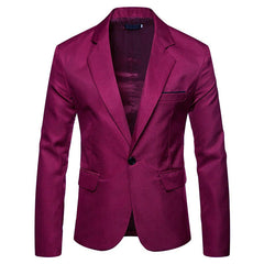Men's Multi Color One Button Slim Fit Suit