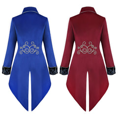 Medieval Men's Tuxedo Retro Mid-Length Steampunk Coat