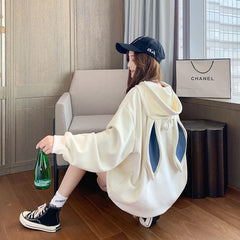 Korean Style Women's Rabbit Velvet Thickened Hoodie