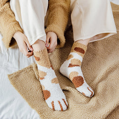 Kawaii Cat Paw Fuzzy Socks