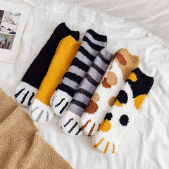 Kawaii Cat Paw Fuzzy Socks