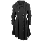 Stylish Women's Irregular Hem Double-sided Trench Coat