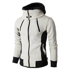 Dank Game Men's Zipper Fake Two-piece Hooded Coat