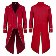 Men's Vintage Retro Medieval Mid-length Tuxedo Coat