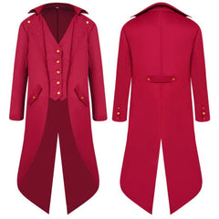 Medieval Retro Men's Mid-length Steampunk Tuxedo