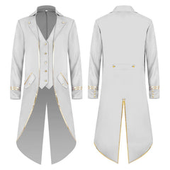 Men's Vintage Retro Medieval Mid-length Tuxedo Coat