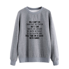 Girls Funny Letter Print Relaxed Fit Sweatshirt
