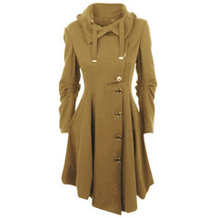 Stylish Women's Irregular Hem Double-sided Trench Coat
