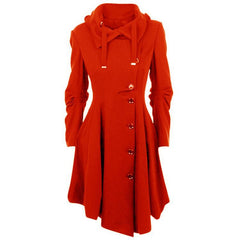 Stylish Women's Irregular Hem Double-sided Trench Coat