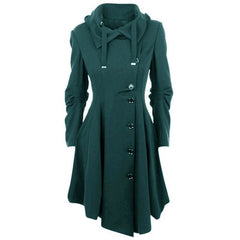 Stylish Women's Irregular Hem Double-sided Trench Coat